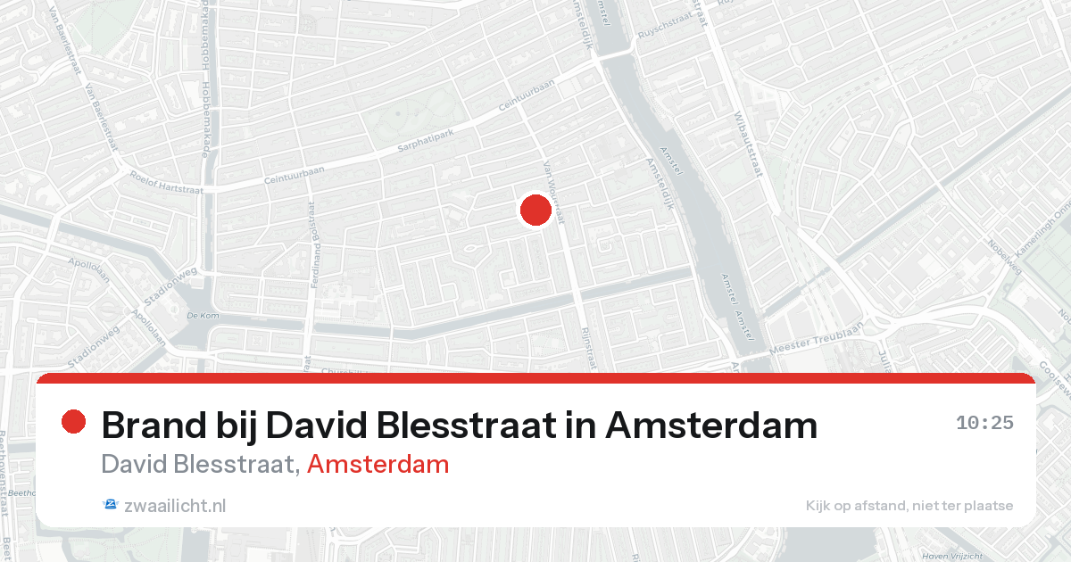 Brand bij David Blesstraat in Amsterdam — 15 aug 2026