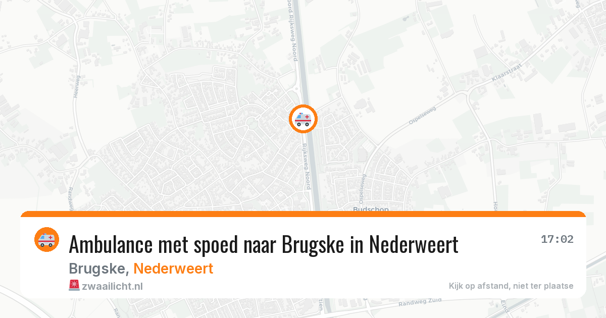 Ambulance met spoed naar Brugske in Nederweert — 10 aug 2026