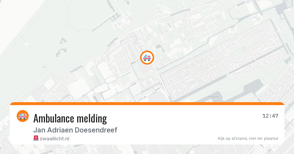 Ambulance melding — 10 mei 2026