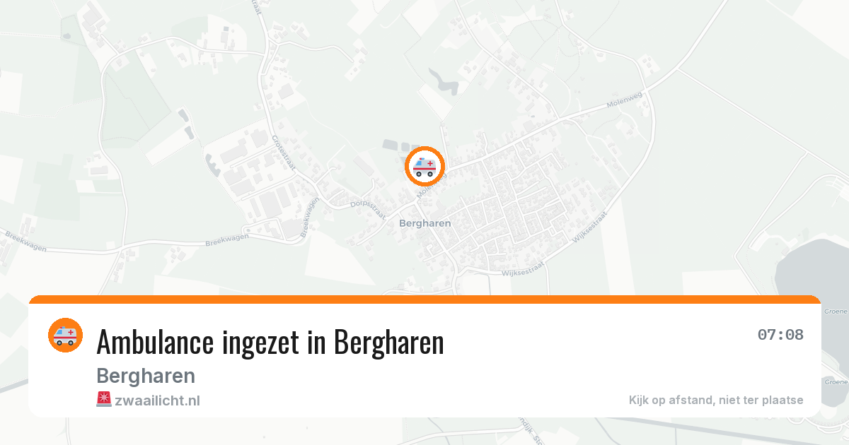 Ambulance ingezet in Bergharen — 29 jul 2026