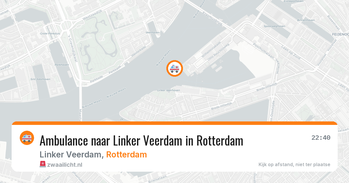 Ambulance naar Linker Veerdam in Rotterdam — 13 jul 2026