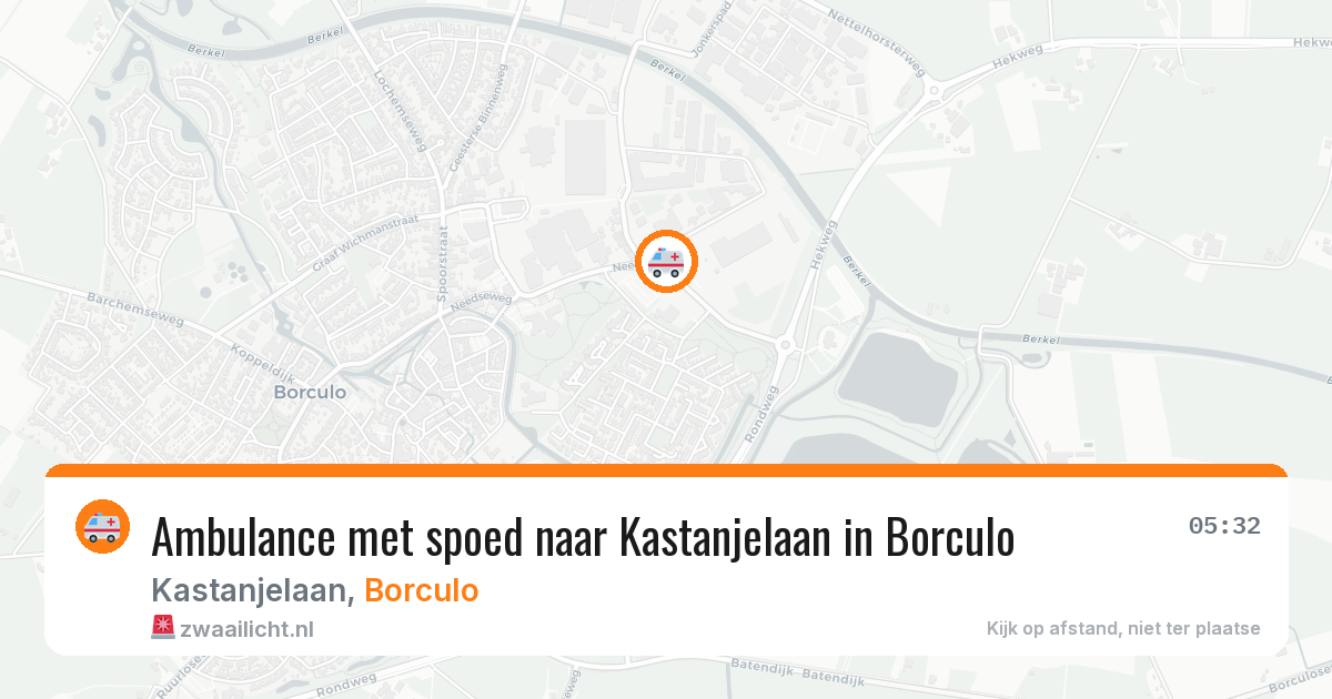 Ambulance met spoed naar Kastanjelaan in Borculo — 30 mrt 2026