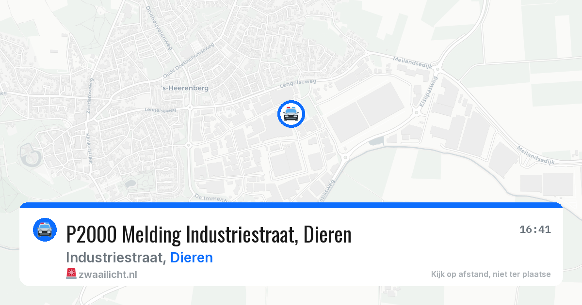 P2000 Melding Industriestraat, Dieren — 29 mei 2026