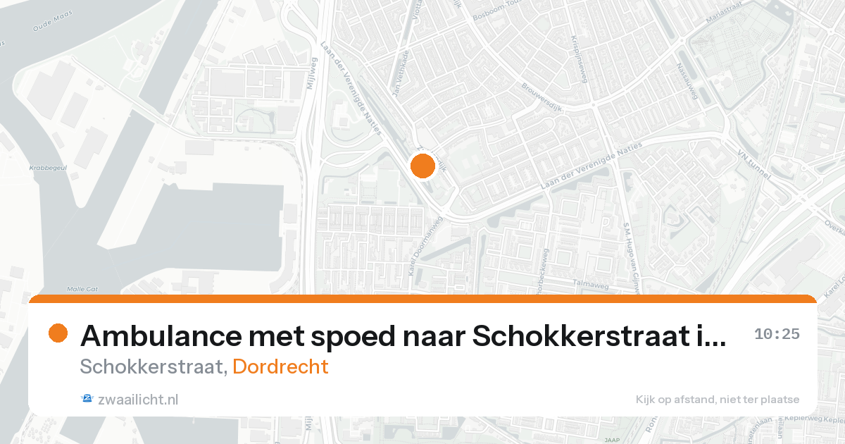 Ambulance met spoed naar Schokkerstraat in Dordrecht — 31 jan 2026