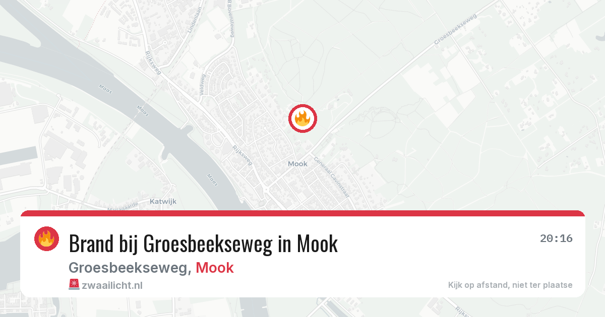 Brand bij Groesbeekseweg in Mook — 8 jun 2026