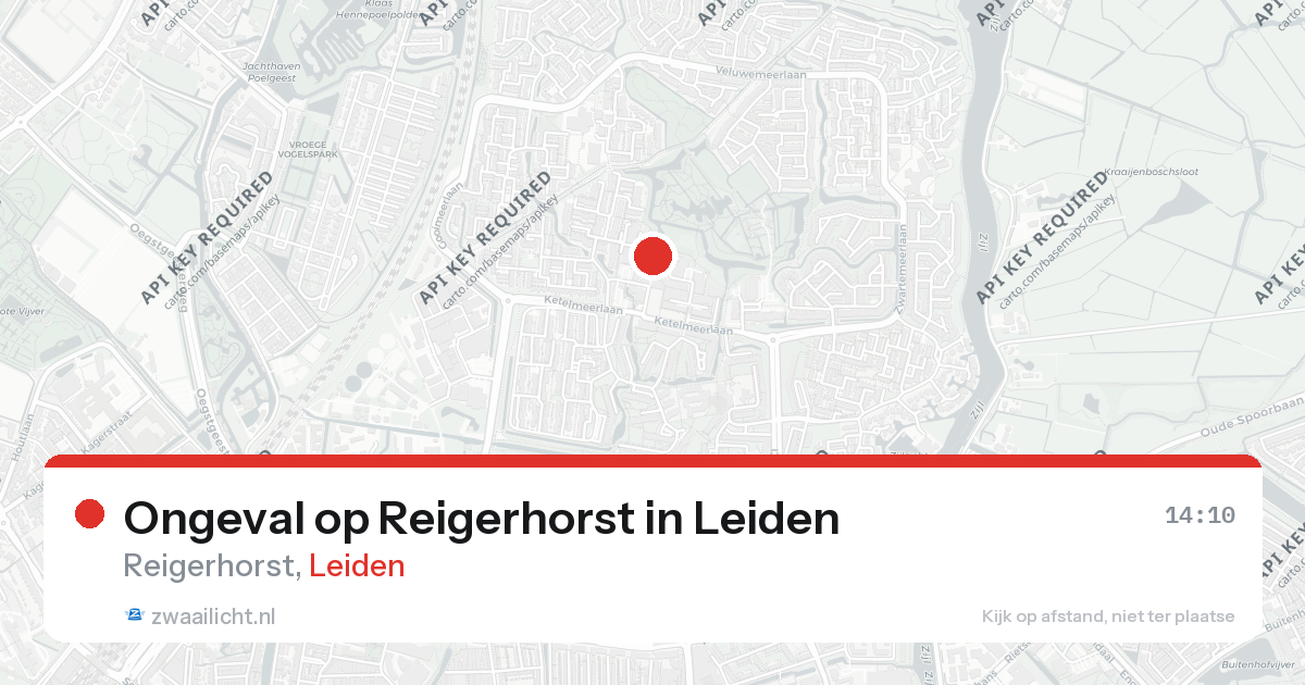 Ongeval op Reigerhorst in Leiden — 13 feb 2026
