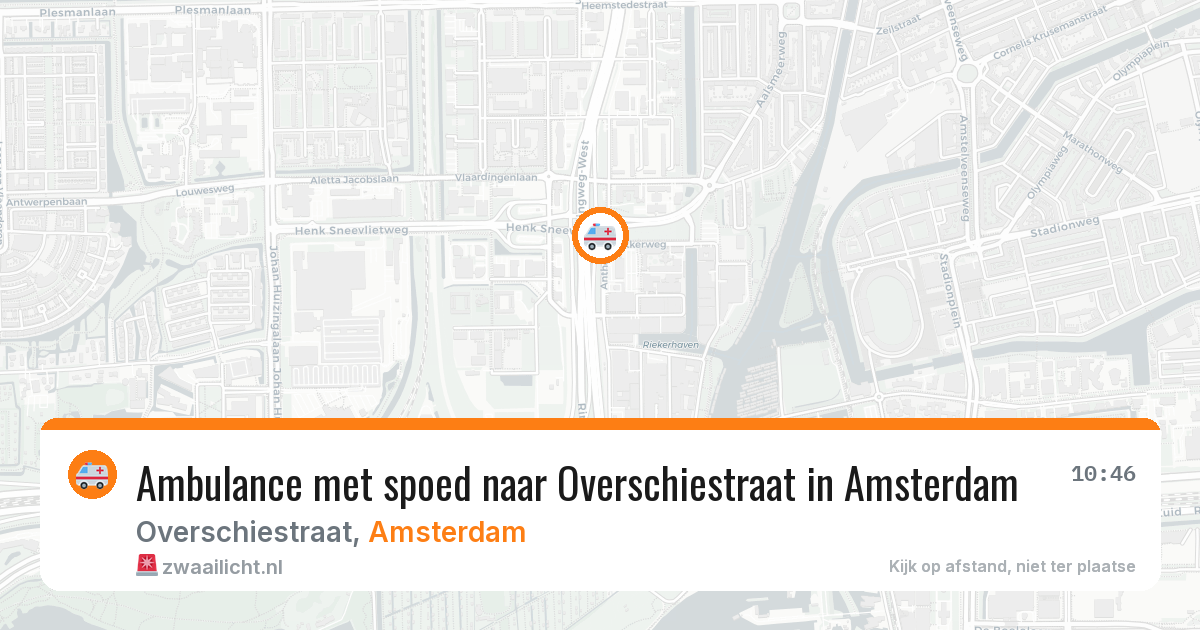 Ambulance met spoed naar Overschiestraat in Amsterdam — 11 mei 2026