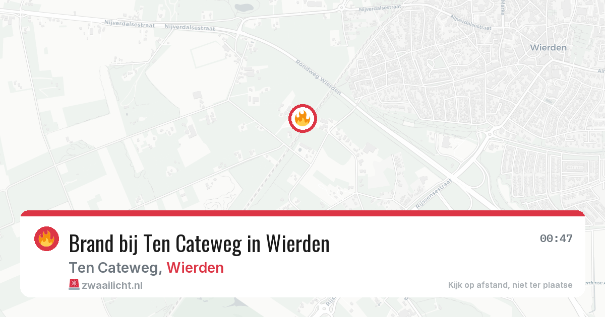 Brand bij Ten Cateweg in Wierden — 19 jun 2026