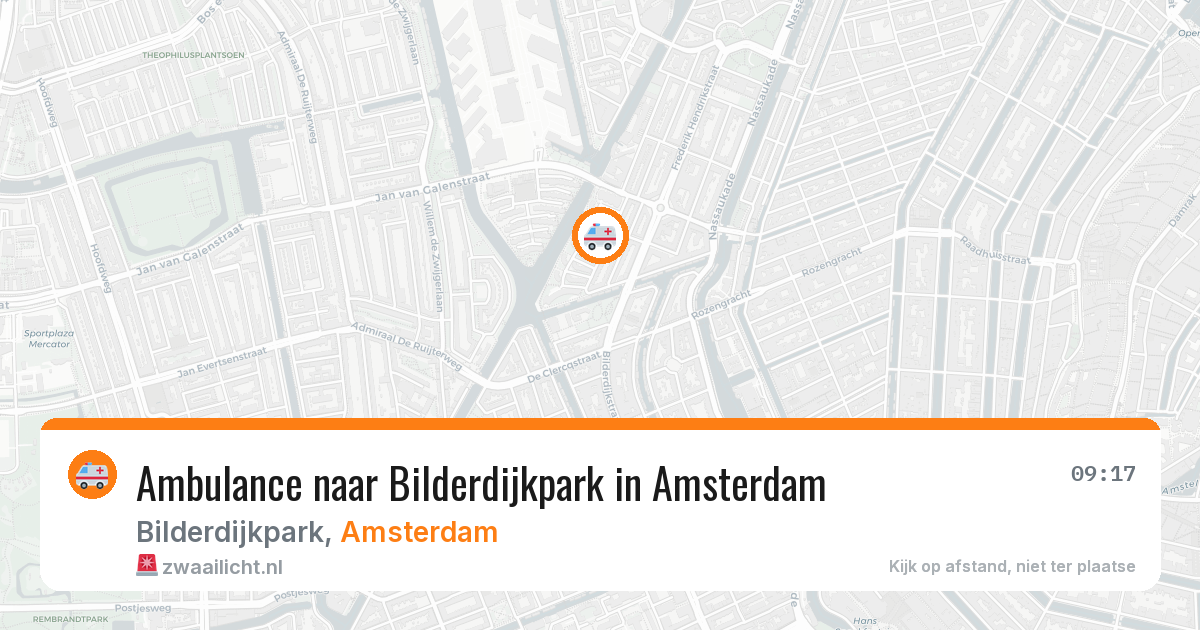 Ambulance naar Bilderdijkpark in Amsterdam — 6 jul 2026