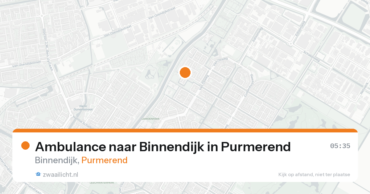Ambulance naar Binnendijk in Purmerend — 20 aug 2026