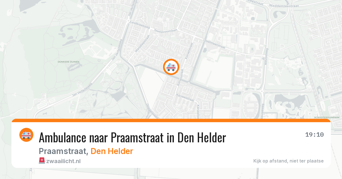 Ambulance naar Praamstraat in Den Helder — 30 mrt 2026