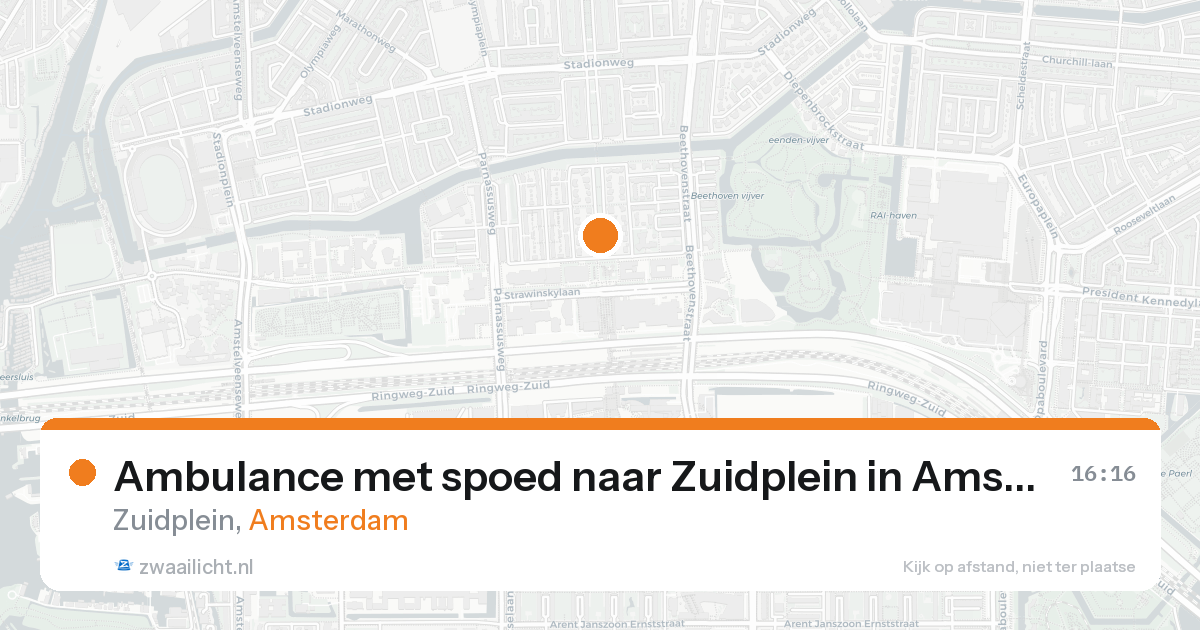 Ambulance met spoed naar Zuidplein in Amsterdam — 7 feb 2026