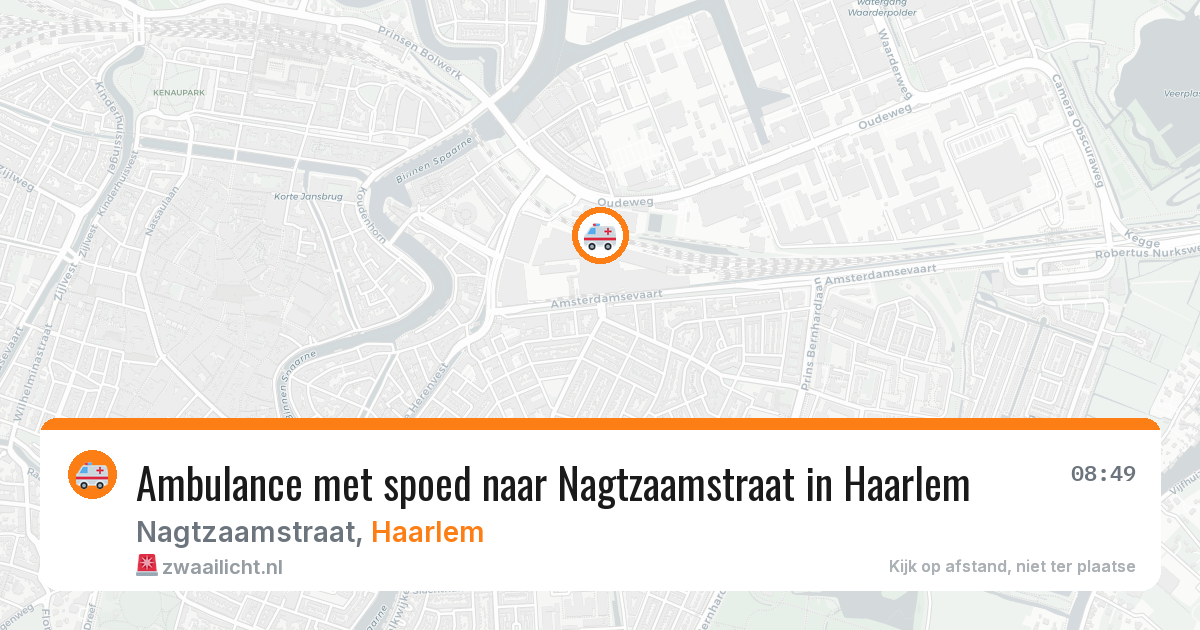 Ambulance met spoed naar Nagtzaamstraat in Haarlem — 13 mrt 2026