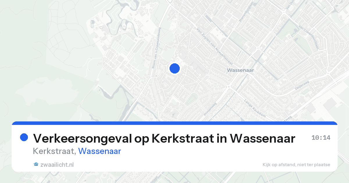 Verkeersongeval op Kerkstraat in Wassenaar — 19 aug 2026