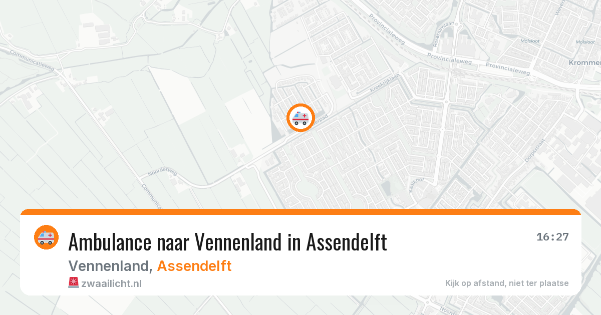 Ambulance naar Vennenland in Assendelft — 6 jun 2026