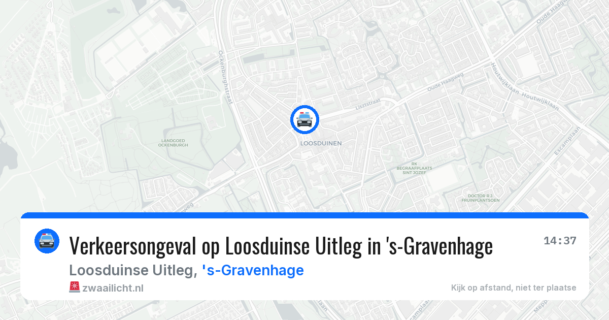 Verkeersongeval op Loosduinse Uitleg in 's-Gravenhage — 12 mrt 2026