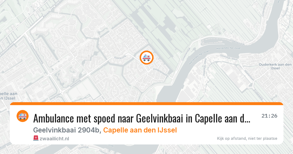 Ambulance met spoed naar Geelvinkbaai in Capelle aan den IJssel — 2 apr 2026