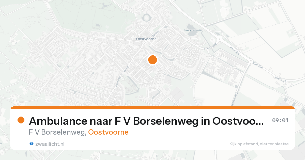 Ambulance naar F V Borselenweg in Oostvoorne — 15 aug 2026