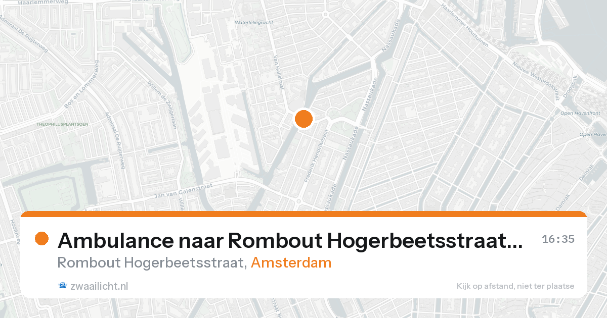 Ambulance naar Rombout Hogerbeetsstraat in Amsterdam — 21 aug 2026