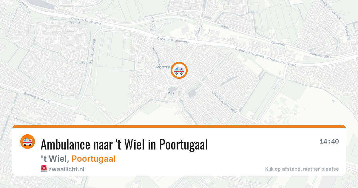 Ambulance naar 't Wiel in Poortugaal — 25 mei 2026