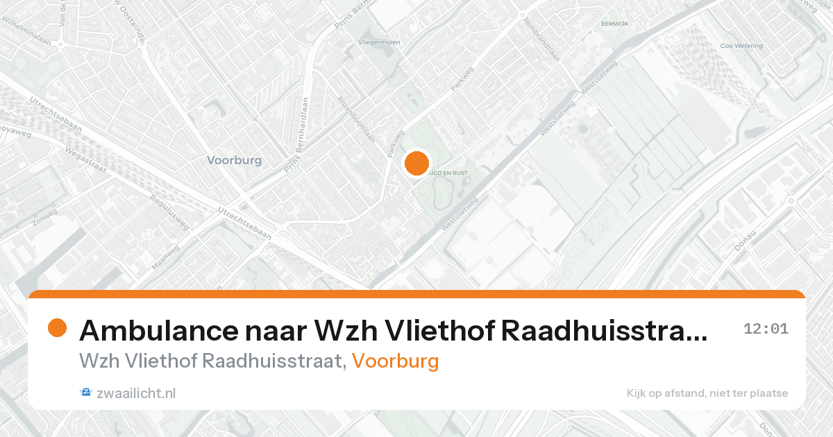 Ambulance naar Wzh Vliethof Raadhuisstraat in Voorburg — 31 jan 2026