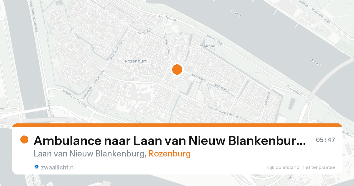 Ambulance naar Laan van Nieuw Blankenburg in Rozenburg — 25 aug 2026