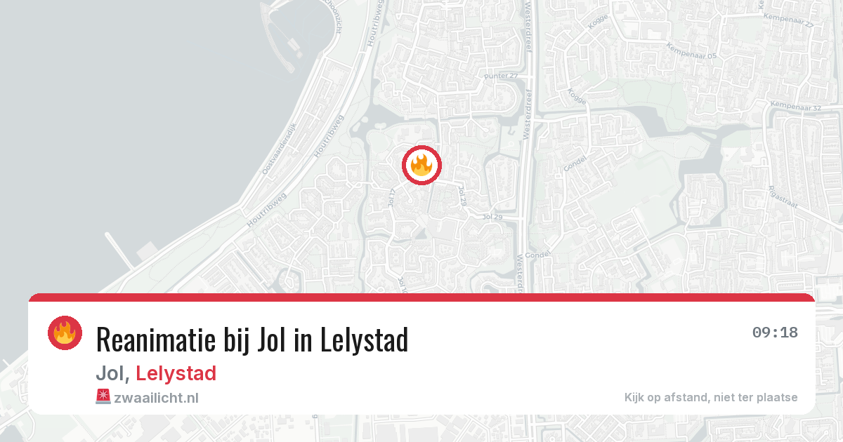 Reanimatie bij Jol in Lelystad — 16 apr 2026