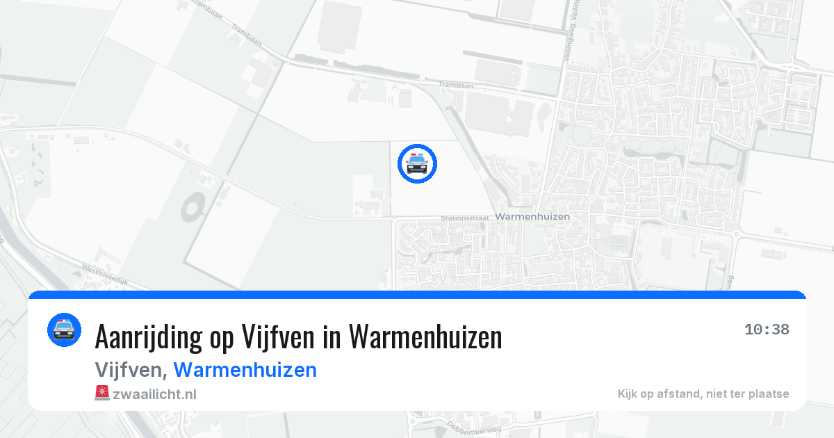 Aanrijding op Vijfven in Warmenhuizen — 12 apr 2026