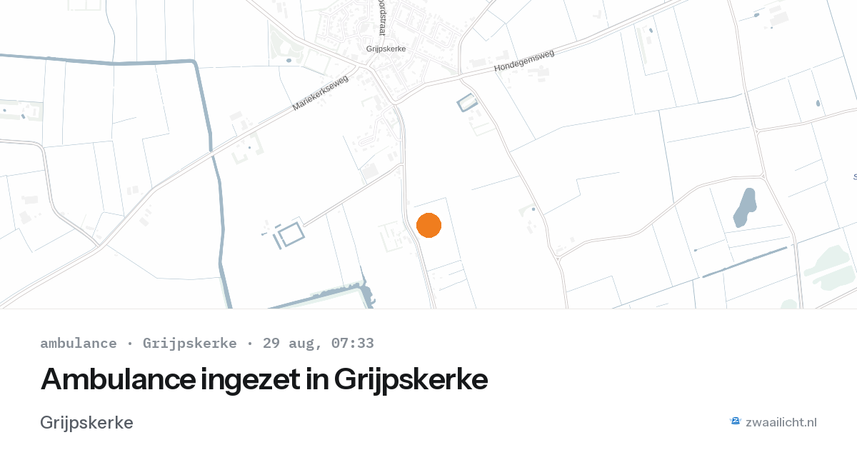 Ambulance ingezet in Grijpskerke — 29 aug 2026