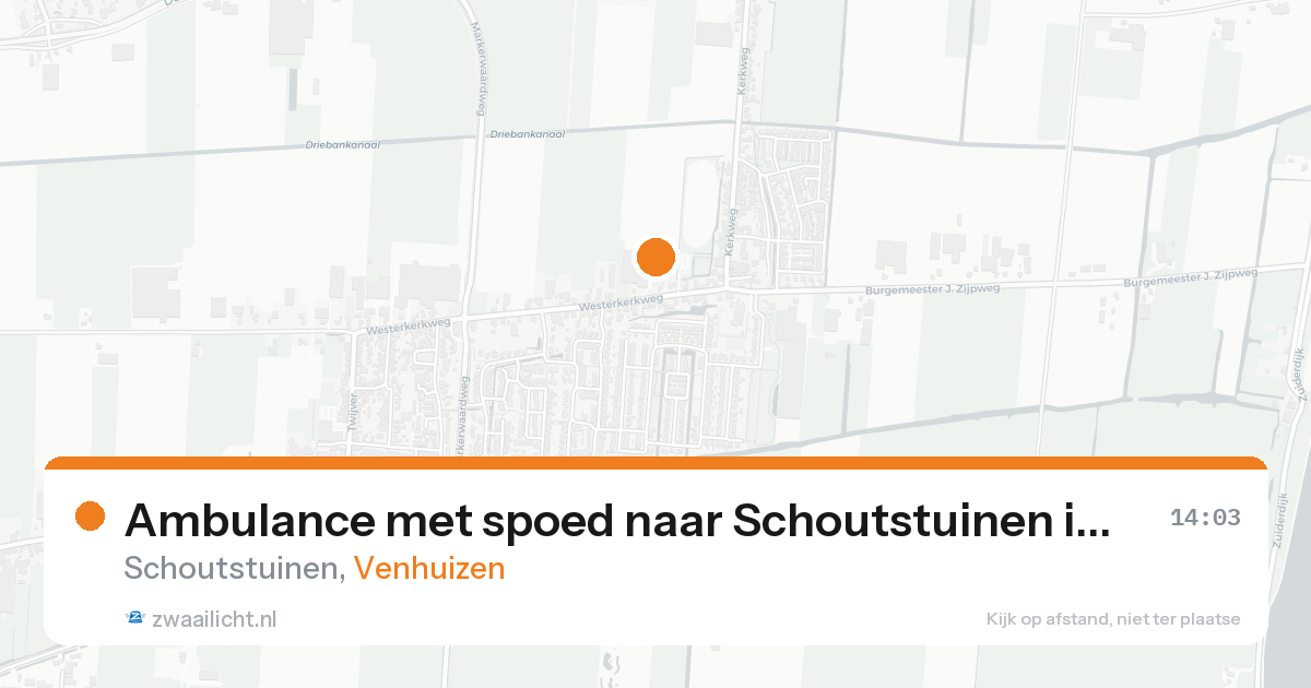 Ambulance met spoed naar Schoutstuinen in Venhuizen — 11 aug 2026
