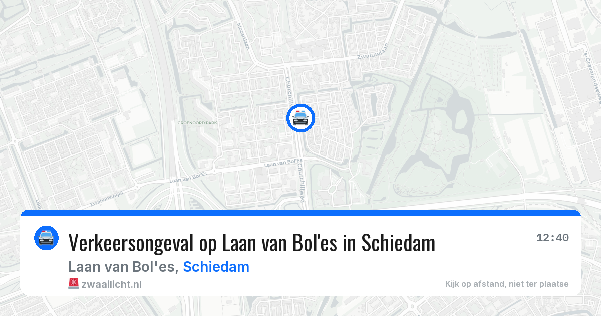 Verkeersongeval op Laan van Bol'es in Schiedam — 20 apr 2026