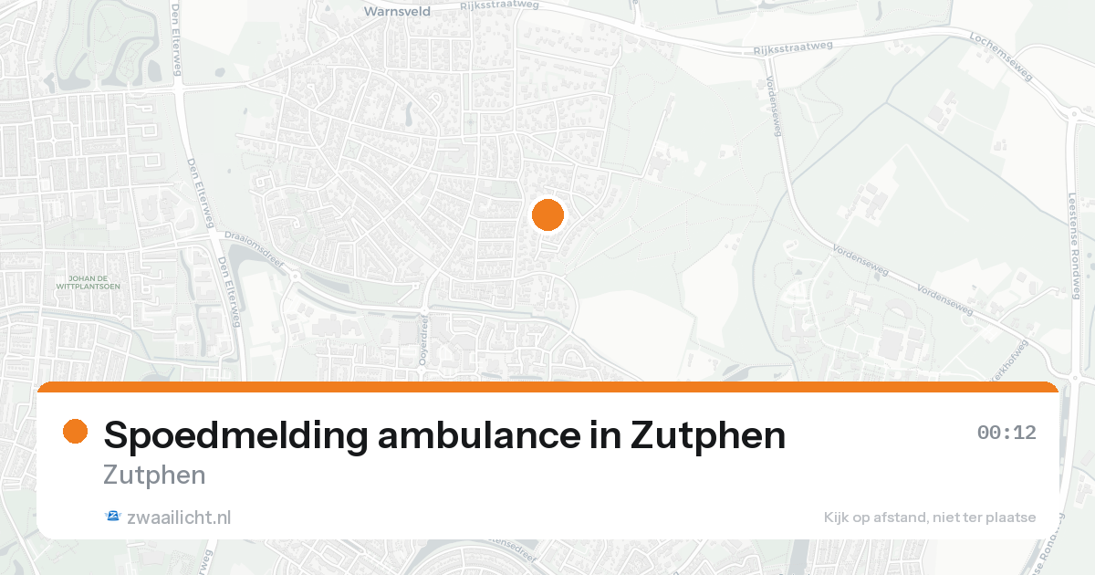 Spoedmelding ambulance in Zutphen — 17 aug 2026