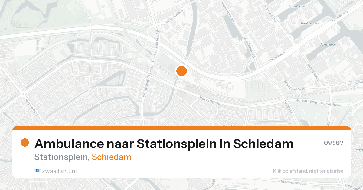 Ambulance naar Stationsplein in Schiedam — 28 mei 2026