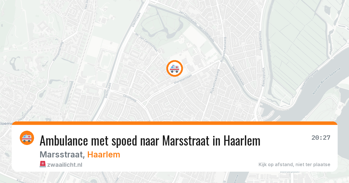 Ambulance met spoed naar Marsstraat in Haarlem — 18 mei 2026