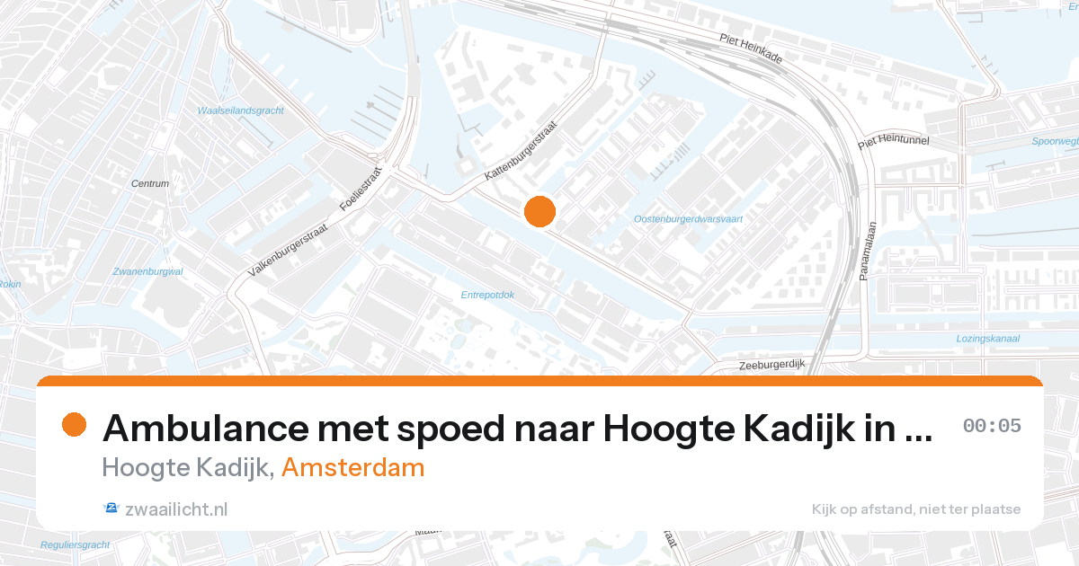 Ambulance met spoed naar Hoogte Kadijk in Amsterdam — 27 aug 2026