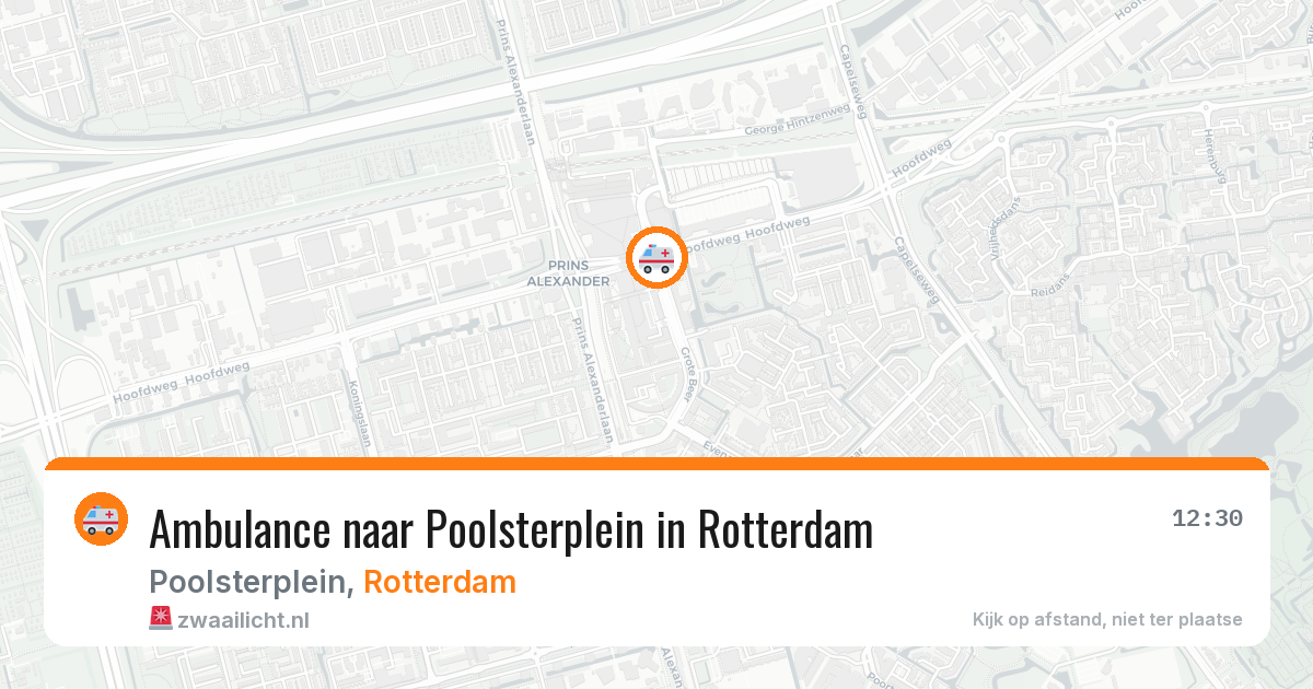 Ambulance naar Poolsterplein in Rotterdam — 13 aug 2026