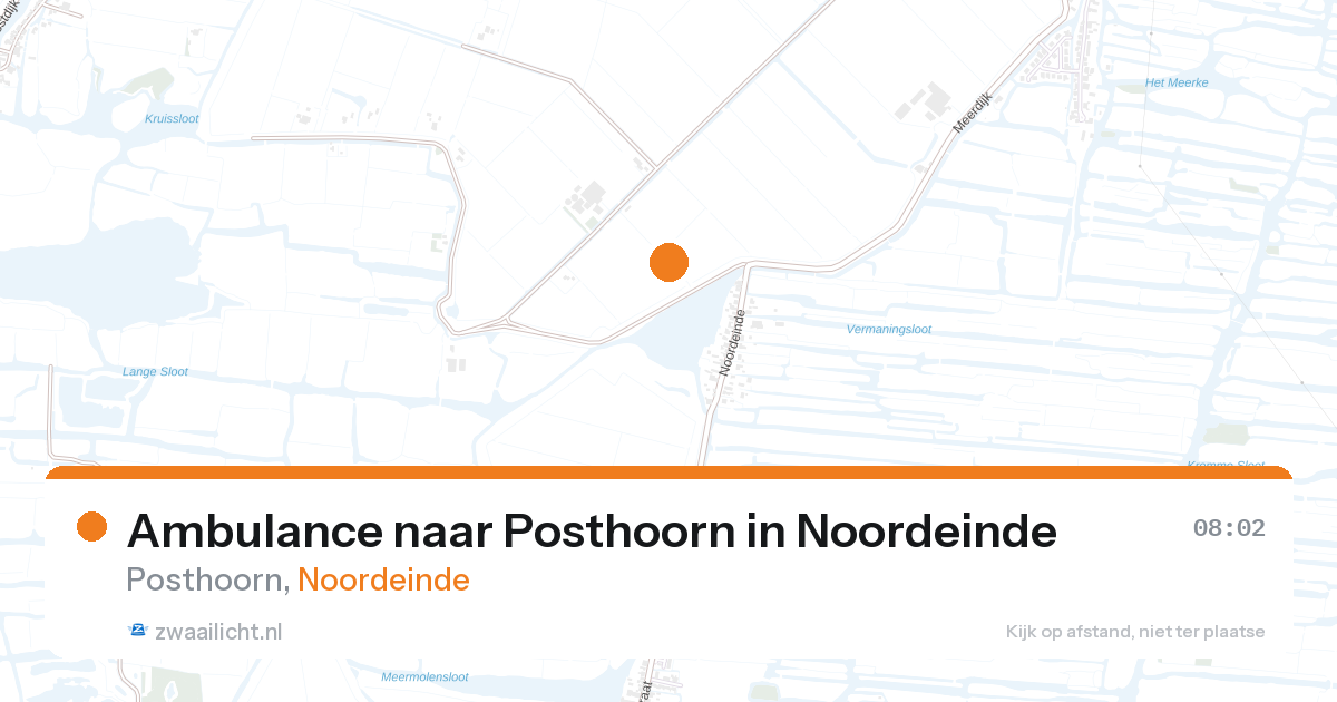 Ambulance naar Posthoorn in Noordeinde — 26 aug 2026