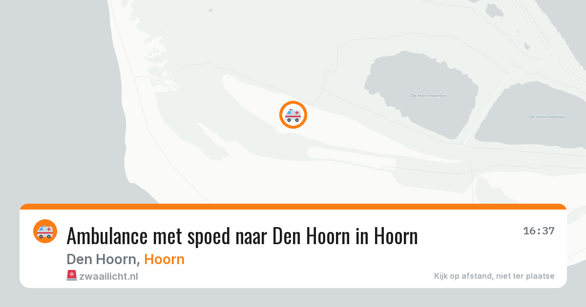 Ambulance met spoed naar Den Hoorn in Hoorn — 11 aug 2026