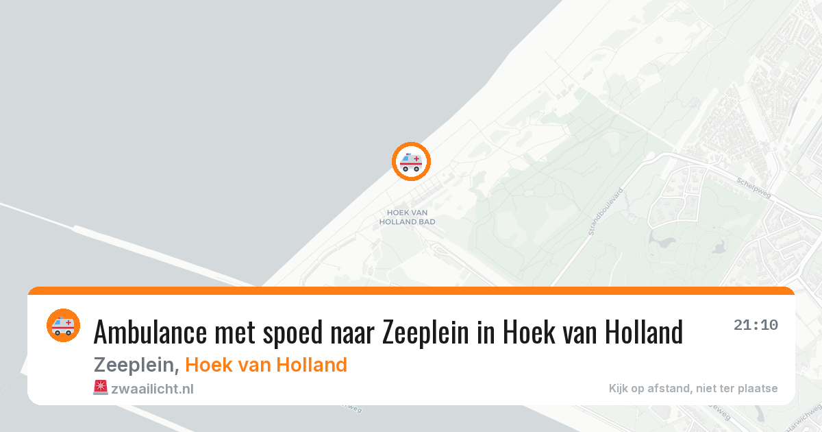 Ambulance met spoed naar Zeeplein in Hoek van Holland — 25 mei 2026