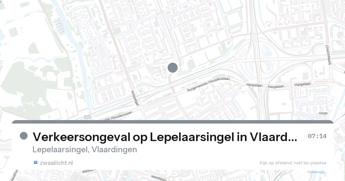 Verkeersongeval op Lepelaarsingel in Vlaardingen — 25 feb 2026