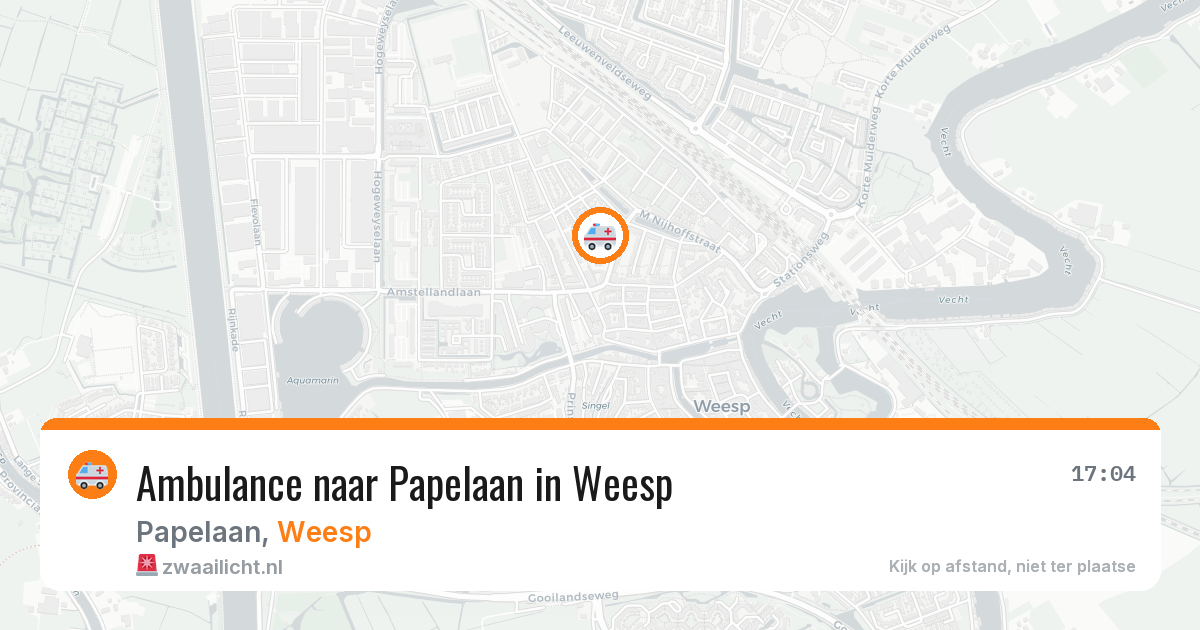Ambulance naar Papelaan in Weesp — 7 mrt 2026