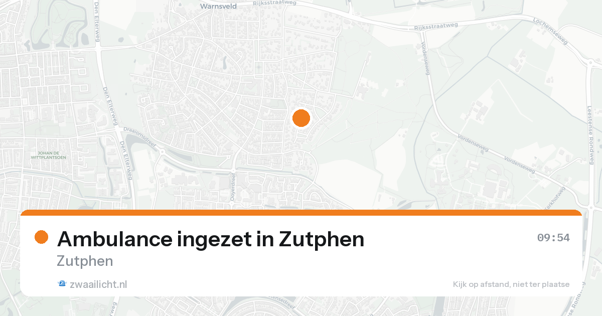 Ambulance ingezet in Zutphen — 15 aug 2026
