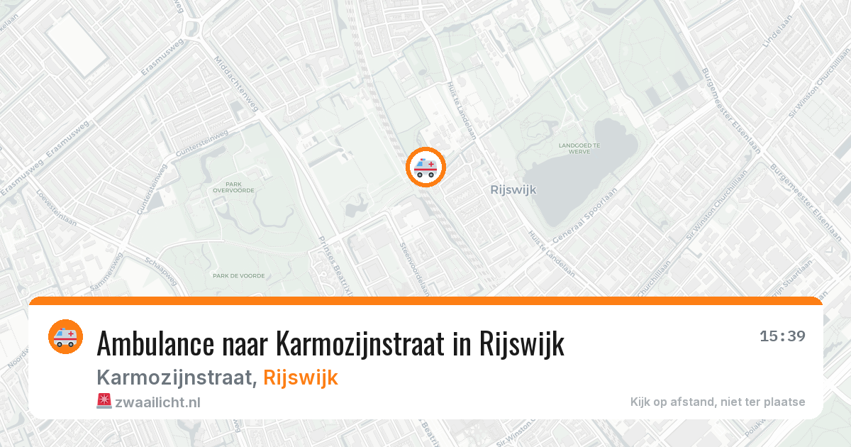 Ambulance naar Karmozijnstraat in Rijswijk — 20 jun 2026
