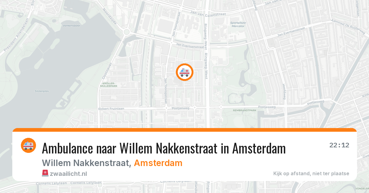 Ambulance naar Willem Nakkenstraat in Amsterdam — 7 aug 2026