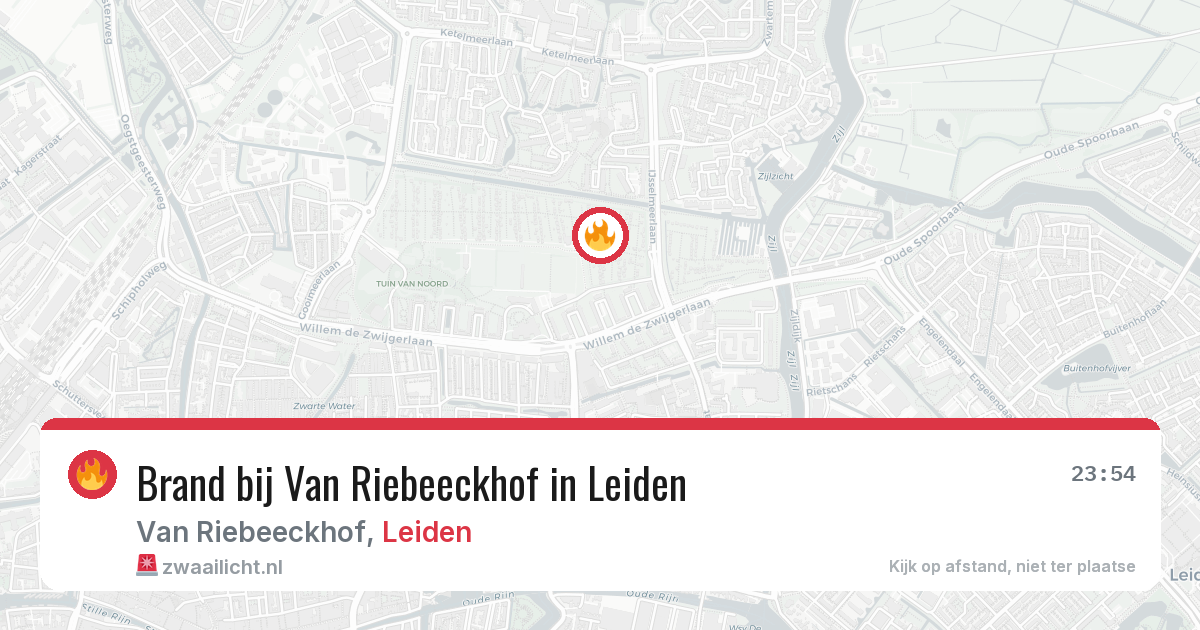 Brand bij Van Riebeeckhof in Leiden — 11 aug 2026