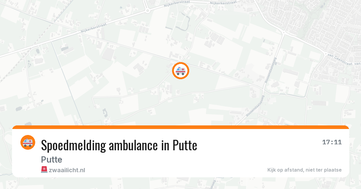 Spoedmelding ambulance in Putte — 25 jan 2026