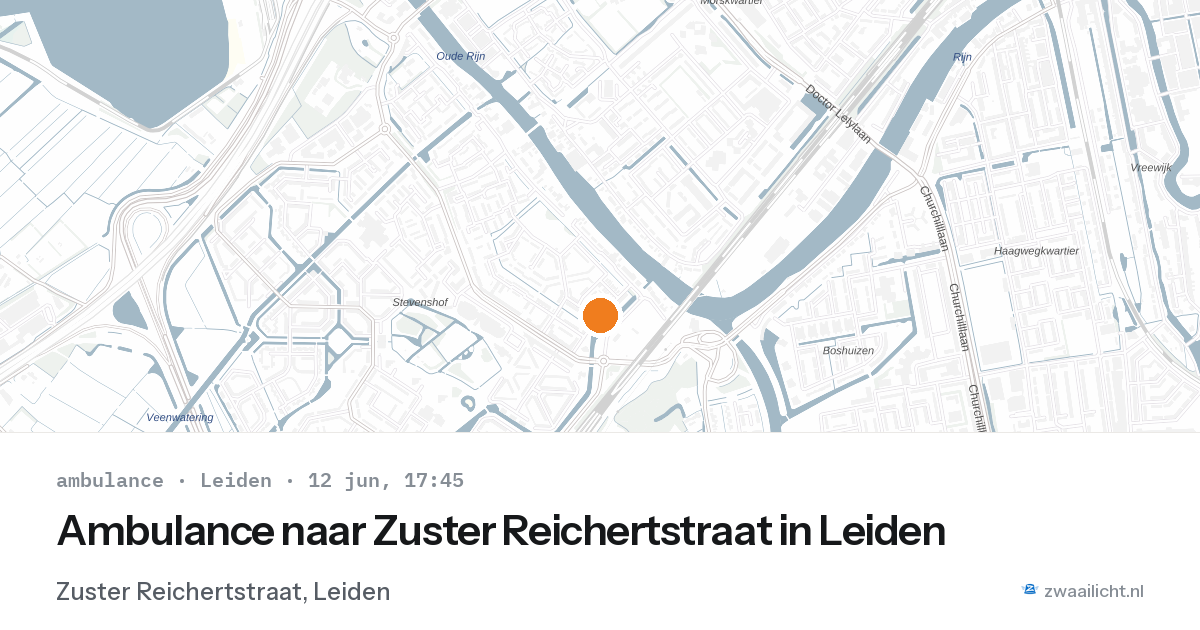Ambulance naar Zuster Reichertstraat in Leiden — 12 jun 2026