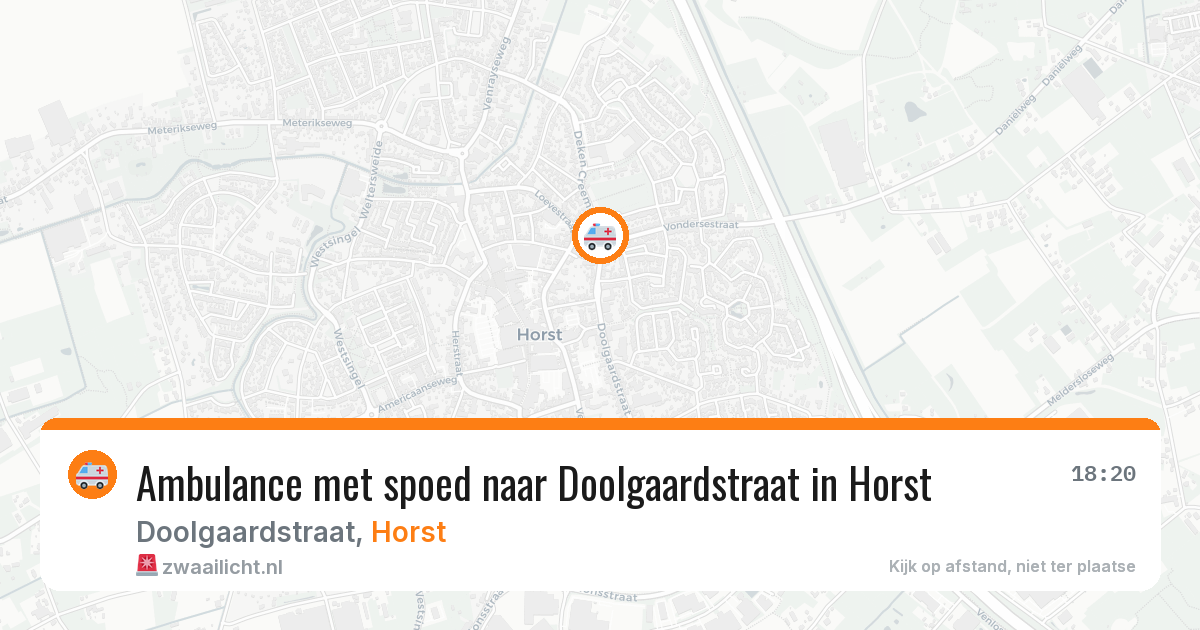 Ambulance met spoed naar Doolgaardstraat in Horst — 29 jan 2026