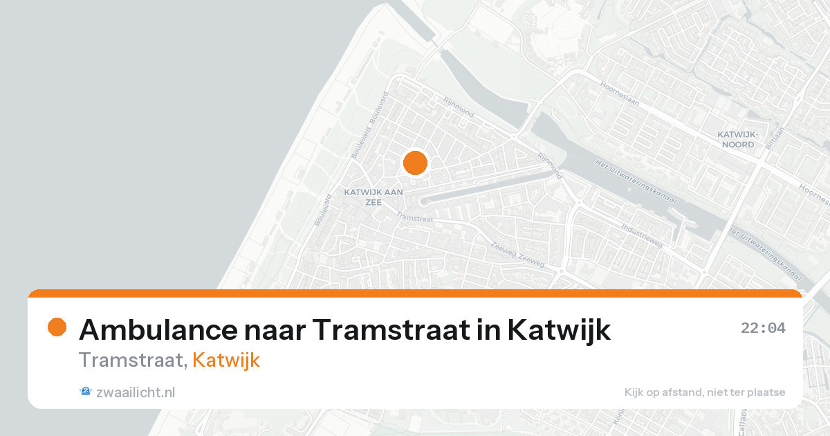 Ambulance naar Tramstraat in Katwijk — 22 aug 2026