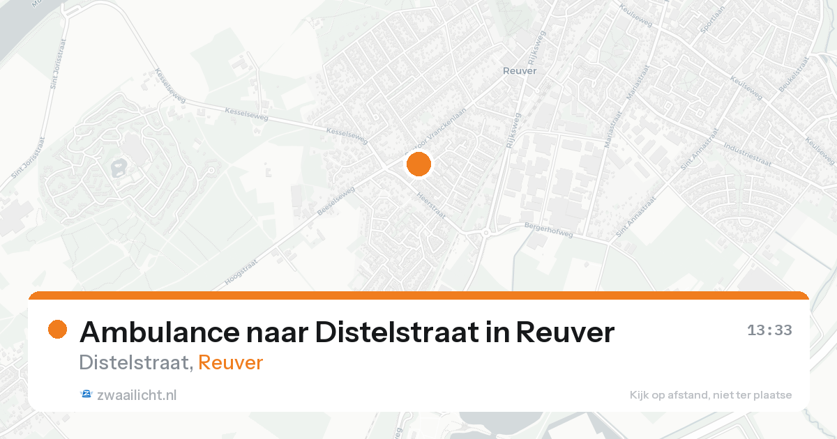 Ambulance naar Distelstraat in Reuver — 20 aug 2026